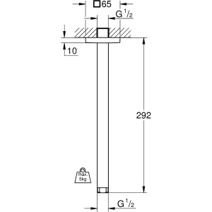 Кронштейн для верхнего душа Grohe Rainshower 27484000