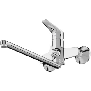 Универсальный смеситель STWORKI Дублин HFDB95000 хром, однорычажный, с длинным изливом, настенный, латунь