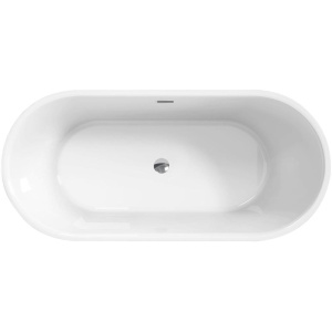 Акриловая ванна BelBagno BB709-1700-780 170x80 см, отдельностоящая, овальная, со сливом-переливом, с донным клапаном
