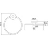 Полотенцедержатель IDDIS Sena SENSSO0i51 кольцо
