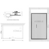 Душевой уголок Kubele DE019 R3U-MAT-BR 140х90 см, профиль бронза