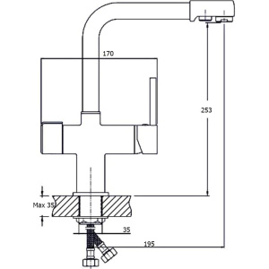 Смеситель для кухни Rush Gozo MS9035-31