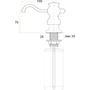 Купить Дозатор для кухонной мойки Zorg ZR-25 сталь в Москве с доставкой Дозатор для кухонной мойки Zorg ZR-25 сталь
