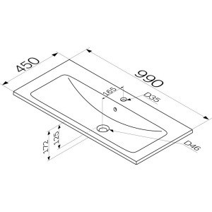 Мебельная раковина AM.PM X-Joy 100 белая