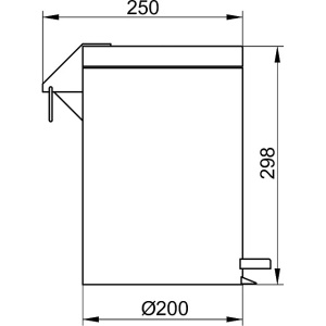 Ведро для мусора Keuco Plan 04988070000 хром
