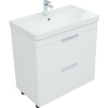 Тумба с раковиной Aquanet Ирис new 70 напольная, 2 ящика