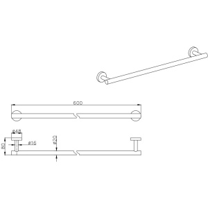 Полотенцедержатель Aquatek Вега AQ4014CR хром