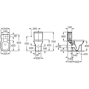 Купить Сливной бачок для унитаза Roca Debba 34199100Y в Москве с доставкой Сливной бачок для унитаза Roca Debba 34199100Y