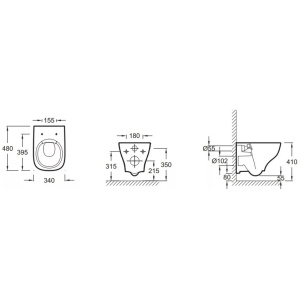 Комплект унитаз с инсталляцией, кнопкой и сиденьем Jacob Delafon Struktura EDF103-CP
