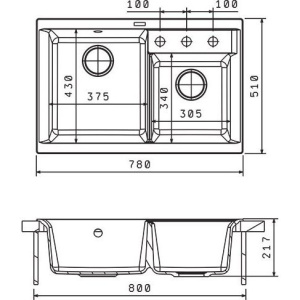 Купить Мойка кухонная Florentina Касси 780 жасмин в Москве с доставкой Мойка кухонная Florentina Касси 780 жасмин