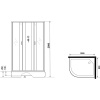 Душевая кабина Niagara Classic NG-33084-14RBKG 100х80 см, без крыши, с гидромассажем