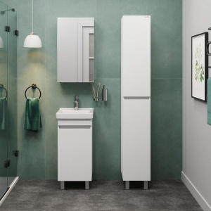 Мебель для ванной комнаты Onika Милтон Квадро 40 напольная, белая