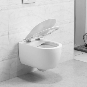 Унитаз подвесной Art&Max Bologna AM211CHR/AM211SC безободковый, с микролифтом, белый