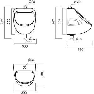 Писсуар Sanita Орион Белый S1 PS/Orion/Mech/WHT.G/S1