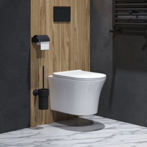 Купить Унитаз подвесной Grossman Style GR-4475S безободковый, с микролифтом в Москве с доставкой Унитаз подвесной Grossman Style GR-4475S безободковый, с микролифтом