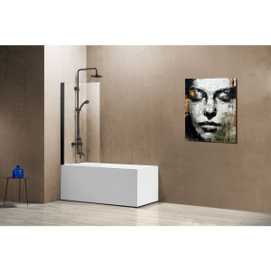 Купить Шторка на ванну Vincea VSB-11800CLB 80 см, профиль чёрный, стекло прозрачное в Москве с доставкой Шторка на ванну Vincea VSB-11800CLB 80 см, профиль чёрный, стекло прозрачное