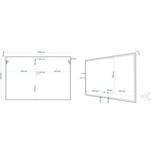 Зеркало Art&Max Arezzo 120х80 черное