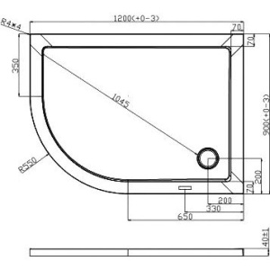 Поддон для душа Cezares Tray SMC TRAY-M-RH-120/90-550-35-W-R 120x90 R