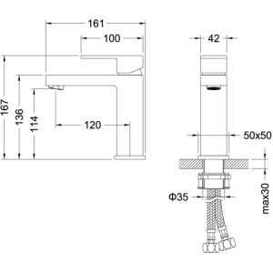 Смеситель для раковины Aquatek Либра AQ1610MB черный