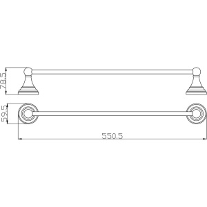Полотенцедержатель Rav Slezak Morava MKA0701/55 55 см, хром