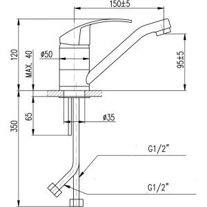 Смеситель для раковины Rav Slezak Mississippi MS015.5LUX