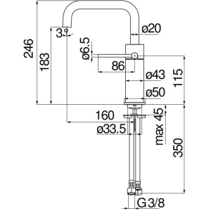 Смеситель для раковины Nobili Velis VE125118/3RCP Red canyon