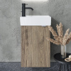 Тумба с раковиной Sancos Mini 35 L подвесная, дуб чарльстон