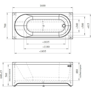 Купить Акриловая ванна Radomir Vannesa Виктория 2-01-0-0-1-249Р 160x70 см, с каркасом в Москве с доставкой Акриловая ванна Radomir Vannesa Виктория 2-01-0-0-1-249Р 160x70 см, с каркасом