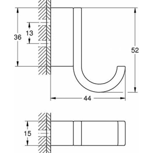 Купить Крючок для ванной Grohe Selection 41039000 хром в Москве с доставкой Крючок для ванной Grohe Selection 41039000 хром