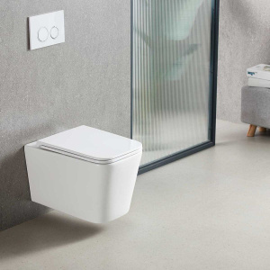 Купить Унитаз подвесной Vincea Q-Line VT1-12T подвесной, безободковый, фарфоровый, квадратный, антивсплеск, белый в Москве с доставкой Унитаз подвесной Vincea Q-Line VT1-12T подвесной, безободковый, фарфоровый, квадратный, антивсплеск, белый