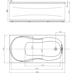 Акриловая ванна Акватек Мартиника MAR180-0000053 180x90 см, с каркасом, со сливом-переливом