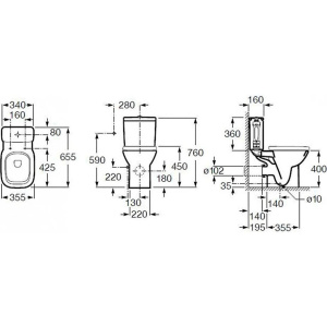 Купить Чаша напольного унитаза Roca Debba 34299700Y в Москве с доставкой Чаша напольного унитаза Roca Debba 34299700Y