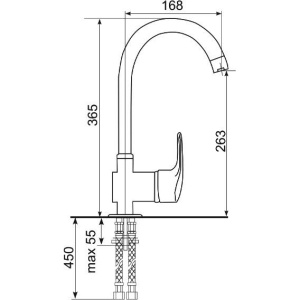Смеситель для кухни Ulgran Quartz UQ-006 жасмин