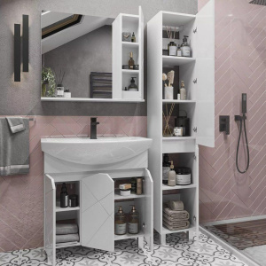 Зеркало SanStar Каскад 80 белое