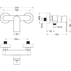 Смеситель для душа Aquatek Лира AQ1460CR хром