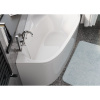 Акриловая ванна Vagnerplast Selena R 160x105 см, угловая, с каркасом, ультрабелая, асимметричная