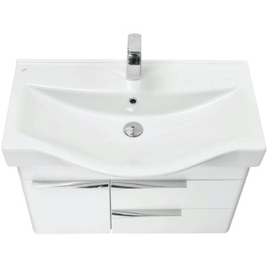 Купить Тумба с раковиной Aquaton Беверли 80 1A2355K0BV010 белый глянец в Москве с доставкой Тумба с раковиной Aquaton Беверли 80 1A2355K0BV010 белый глянец