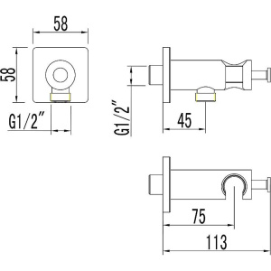 Купить Шланговое подключение Lemark LM7885C c держателем для душа в Москве с доставкой Шланговое подключение Lemark LM7885C c держателем для душа
