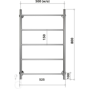 Полотенцесушитель электрический Stelmix П5 50х80