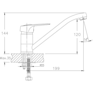 Смеситель для кухни Haiba HB37 HB4837