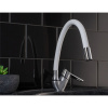 Смеситель для кухни РМС SL137W 016F хром, белый, с гибким изливом