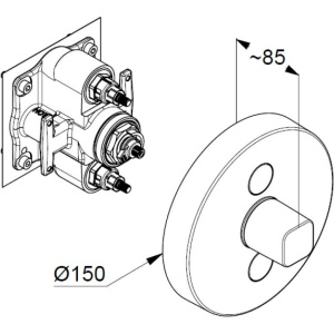 Смеситель для душа Kludi Push 387120538