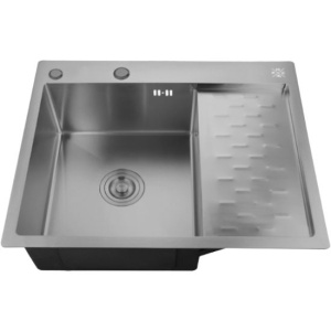 Мойка кухонная РМС MRK-6350BL-L c дозатором, графит