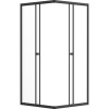 Душевой уголок DIWO Анапа 90х90, профиль черный матовый