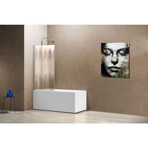 Купить Шторка на ванну Vincea VSB-11800CH 80 см, профиль хром, стекло шиншилла в Москве с доставкой Шторка на ванну Vincea VSB-11800CH 80 см, профиль хром, стекло шиншилла