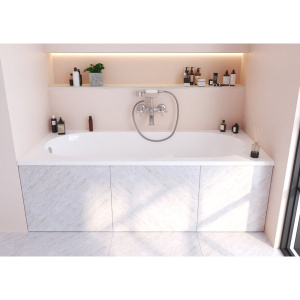 Ванна из искусственного камня Marmo Bagno Лючия 180x80 см, с ножками