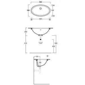 Раковина Simas LFTSpazio LFT74bi под столешницу