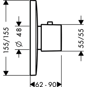 Купить Термостатический смеситель Hansgrohe PuraVida 15772000 для душа в Москве с доставкой Термостатический смеситель Hansgrohe PuraVida 15772000 для душа
