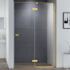 Душевая дверь в нишу Cezares Bellagio BELLAGIO-B-12-100-C-BORO 100 см, брашированное золото