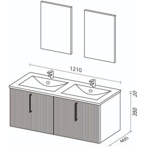 Тумба с раковиной Sanvit Рольф 120 W белая